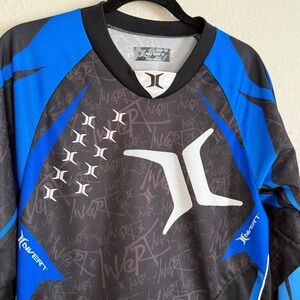 Invert Adult Medium Motocross Jersey Blue Graphic Streetwear Y2K Grunge Edgy